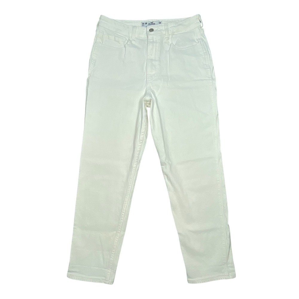 Hollister White Curvy Ultra High-Rise Mom Jean Women 11R/10R